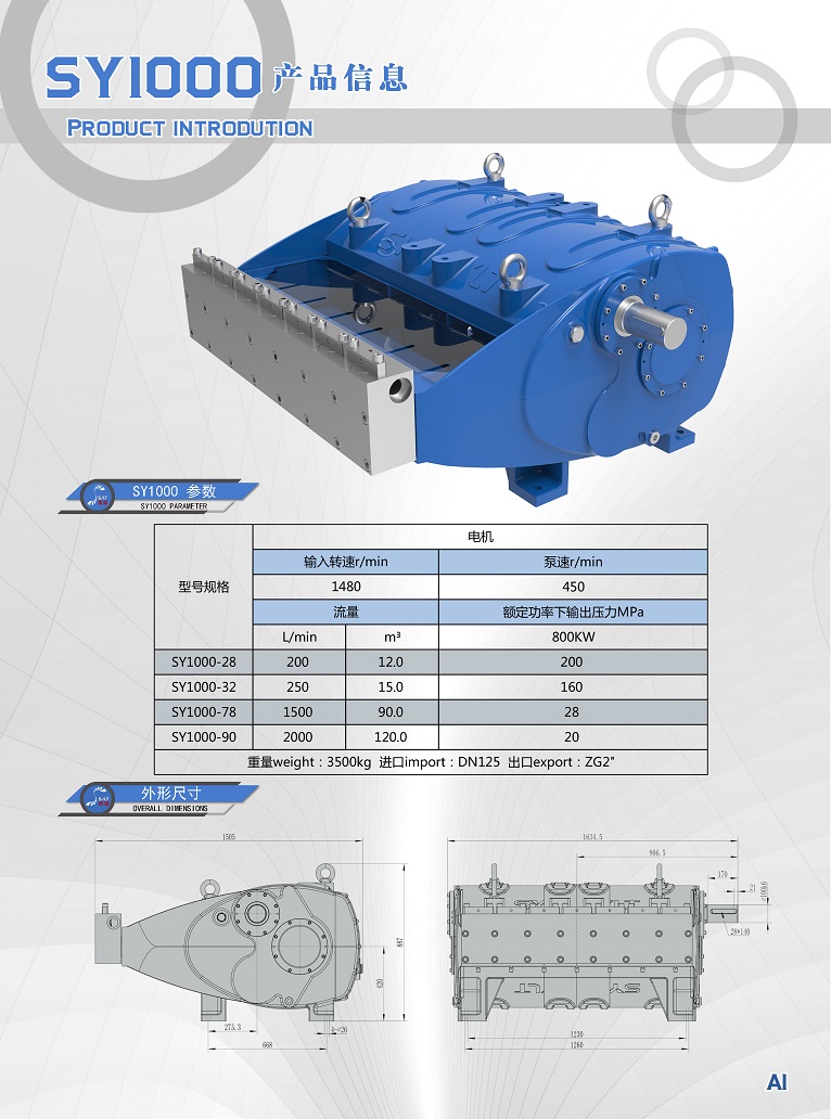 SY1000高壓泵