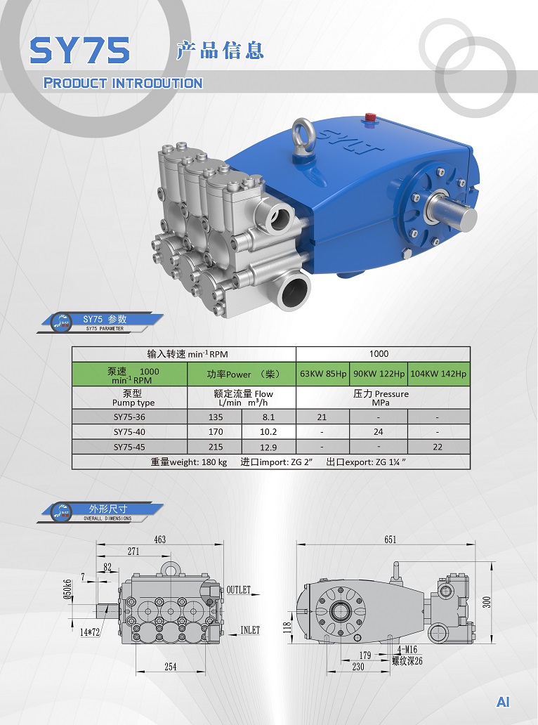 SY75高壓泵 